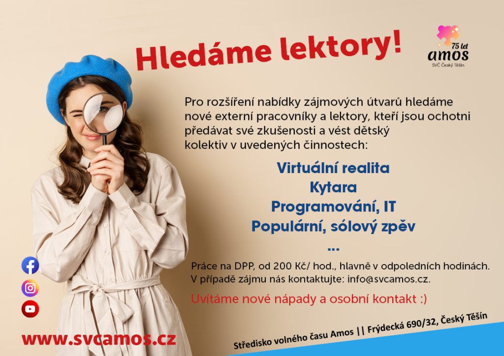 Hledáme lektory!