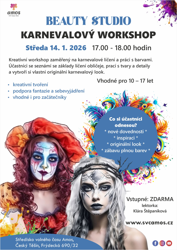 Karnevalový workshop - Beauty studio